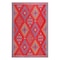 Homeroots 8' X 10' Red Geometric Machine Braided Distressed Area Rug With UV Protection 555630 - alternate 6