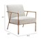 Homeroots 25" Beige And Gold Upholstered Arm Chair 556471 - alternate 7