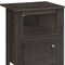 Homeroots 24" Brown Wood Nightstand 489711 - alternate 4