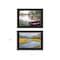 Homeroots Set Of Two Serene Water 2 Black Framed Print Wall Art, 2PK 407901 - alternate 5