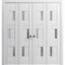 Vdomdoors Sliding Closet Double Bi-fold Doors White Solid Core Modern Interior SETE6933DBF-NOR-72 x 96 (4* 18x96) - alternate 1