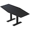Skutchi Designs 6ft Hexagon Conference Table With Power | Harmony Series | 6 Person Meeting Room Table HAR-HEX.IR-36X72-T.BK-U999ST19-NA - alternate 1