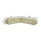 Homeroots Beige Italian Leather Power Reclining U Shaped Seven Piece Corner Sectional With Console 476593 - alternate 7