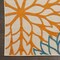 Homeroots 4' X 6' Orange Red Green And Blue Floral Indoor Outdoor Area Rug 546655 - alternate 6