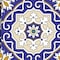 Homeroots 5" X 5" Blue White and Gold Mosaic Removable Tiles 399831 - alternate 3