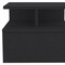 Homeroots 12" Black Wood One Drawer Floating Nightstand 526152 - alternate 8