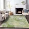 Homeroots 5' X 8' Green Blue And Gray Abstract Washable Indoor Outdoor Area Rug 597771 - alternate 7
