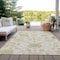 Homeroots 8' X 10' Ivory Green And Tan Floral Washable Indoor Outdoor Area Rug 605214 - alternate 8