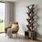 Homeroots 48" Brown Wood Sixteen Tier Etagere Bookcase 717456 - alternate 4
