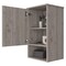 Homeroots 16" Light Gray Wood Floating Single Door Bathroom Vanity And Medicine Cabinet 543578 - alternate 6