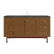 James Martin Vanities Laurent 60" Single Vanity, Honey Oak w/ 3 CM Parisien Bleu Silestone Top 545-V60S-HNO-3PBL - alternate 1