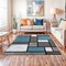 World Rug Gallery Contemporary Modern Boxes Design Soft Area Rug 6 ft 6 in x 6 ft 6 in Square Gray 106BLUE6SQ - alternate 1