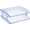 Acrimet Facility 2 Tier Letter Tray Side Load Letter Size Desktop File Organizer Plastic Clear Blue 253.2 - alternate 4