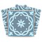 Homeroots 7" X 7" Baby Blue And Peach Mosaic Peel And Stick Removable Tiles 390811 - alternate 1
