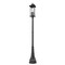 Z-Lite Tiberius 6 Light Outdoor Post Mounted Fixture, Black/Clear Seedy, 14.25 In W x 116.75 In H 5017PHXLR-564P-BK - alternate 6