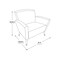 Office Star Products Lounge Seating Club Chair, Dillon Blue SL50551-R105 - alternate 5