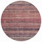 Homeroots 8' Rust And Blush Round Striped Washable Indoor Outdoor Area Rug 615850 - alternate 7
