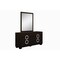 Homeroots Four Piece Wood Brown Solid Wood Bedroom Set With Mirror 343992 - alternate 1