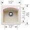 Blanco Diamond Bar Sink Dual Deck, Soft White 443070 - alternate 3