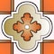 Homeroots 5" x 5" Retro Orange Mosaic Peel and Stick Removable Tiles 400435 - alternate 5