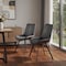 Homeroots Set of Two Gray and Black Faux Leather and Wood Dining Side Chairs, 2PK 716278 - alternate 6