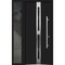 Vdomdoors Steel Door Deux 1755 Black Enamel Sidelight Exterior Window Stainless Inserts Single Modern Painted DEUX1755EXD-BLK-W36+16 x H80-Left-hand Inswing - alternate 5
