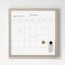 Martha Stewart Everette 18in. x 18in. Magnetic Monthly Calendar Dry Erase Board, w/Dry Erase Marker and 2 Mgnts BR-PM-MWP-4545-LN-MS - alternate 8