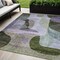 Homeroots 5' X 8' Olive Green Purple And Charcoal Abstract Washable Indoor Outdoor Area Rug 604445 - alternate 1