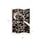 Homeroots 72" Brown Canvas Folding Three Panel Screen Room Divider 274630 - alternate 5