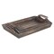 Homeroots Set of Four Brown Wood Handmade Serving Tray With Handles 483321 - alternate 9