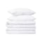 Homeroots White Twin Cotton Blend 650 Thread Count Washable Duvet Cover Set 528411 - alternate 1