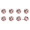 Homeroots Set of Eight White And Red Ceramic And Metal Drawer Pull Knobs, 8PK 544421 - alternate 4