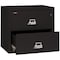 Fireking 25-3/16" W 2 Drawer Fire-Resistant Lateral File Cabinet, Black, Letter/Legal 2-3122-CBL - alternate 3