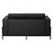 Office Star Products Arctic Loveseat, Black Faux Leather ARCT52-U65 - alternate 9