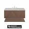 James Martin Vanities Marcello 48 in. Single Vanity, Chestnut w/ 3 CM Victorian Silver Silestone Top D200-V48-CSN-FVSL - alternate 1
