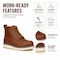 Handpoint Men's 6 in Leather Slip Resistant Durability Soft Toe Work Boots, 6 H84994EE-6 - alternate 7