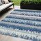 Homeroots 5' X 8' Blue Gray And Ivory Striped Washable Indoor Outdoor Area Rug 598329 - alternate 1