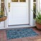 Homeroots 2' X 3' Denim and Gray Oriental Washable Non Skid Indoor Outdoor Area Rug 563745 - alternate 7