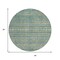Homeroots 8' Teal Blue Gold And Taupe Round Southwestern Washable Indoor Outdoor Area Rug 615982 - alternate 8