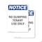 Signmission No Dumping Tenant Use Only, 3.5 in W x Rectangle, Vinyl Decal OS-2PACK-NS-D-35-V-16079 - alternate 5