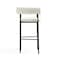 Manhattan Comfort Onda Metal Upholstered Vegan Leather Barstool in Ivory BS1638-1 - alternate 8