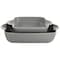 Gibson Home Rockaway 2 Piece Stoneware Nesting Bakeware Set in Grey 130946.02 - alternate 1
