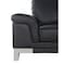 Homeroots 73in Black and Silver Italian Leather Loveseat 720504 - alternate 9
