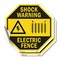 Signmission Shock Warning Electric Fence, 4 inch X 4 inch, Vinyl Decal, 2PK OC-D-2PACK-4-51 - alternate 1