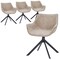 Leisuremod Markley Swivel Leather Dining Arm Chair with Iron Legs, 4PK ESCBL-26-TP4 - alternate 1
