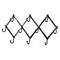 Kings County Tools Accordion Wall Hanger Forged Iron Hat Rack with 10 Hooks Wall Organizer for Entryway, or Mudroom GW89A05-34 - alternate 1