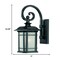 Homeroots Matte Black Frosted Linen Glass Lantern Wall Light 398626 - alternate 4