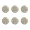 Homeroots Set of Six Gold Silver And White Geometric Ceramic Drawer Pull Knobs, 6PK 635768 - alternate 5
