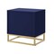 Homeroots 20" Gold And Dark Blue End Table With Two Drawers 544085 - alternate 8