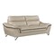 Homeroots 86" Beige Leather Sofa With Silver Legs 329491 - alternate 6